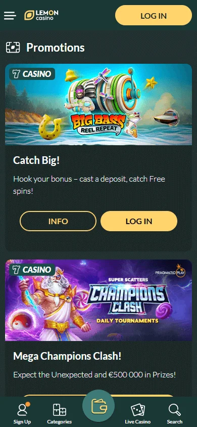 Lemon Casino Zrzut ekranu 3