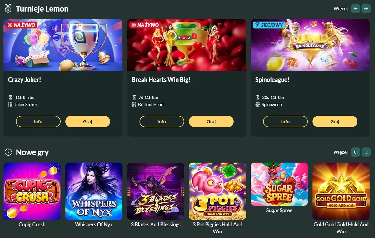 Lemon Casino Zrzut ekranu 1
